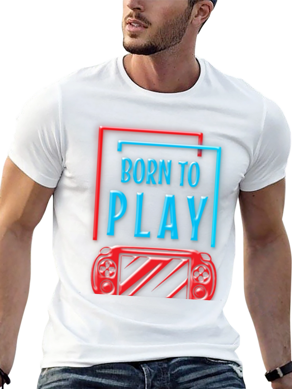 Born To Play Graphic Tee - Gamer T-Shirt