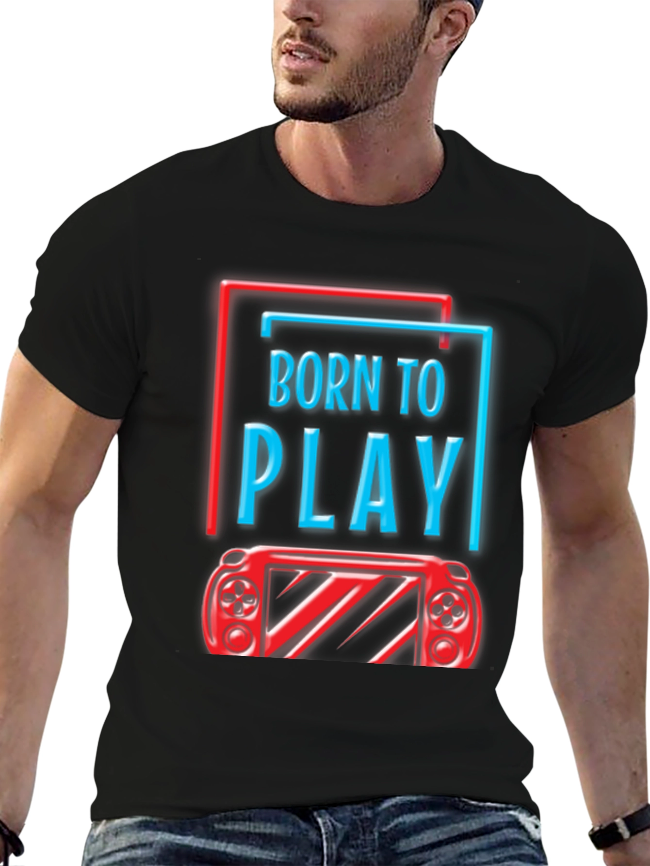 Born To Play Graphic Tee - Gamer T-Shirt