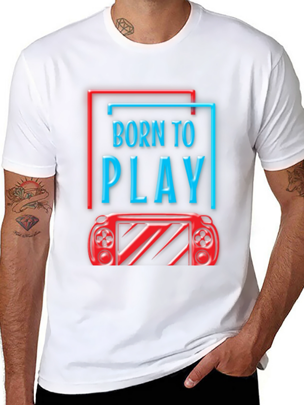 Born To Play Graphic Tee - Gamer T-Shirt