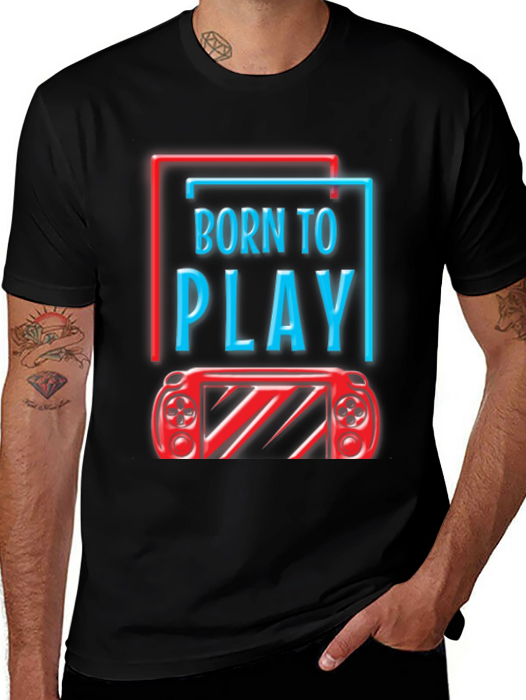 Born To Play Graphic Tee - Gamer T-Shirt