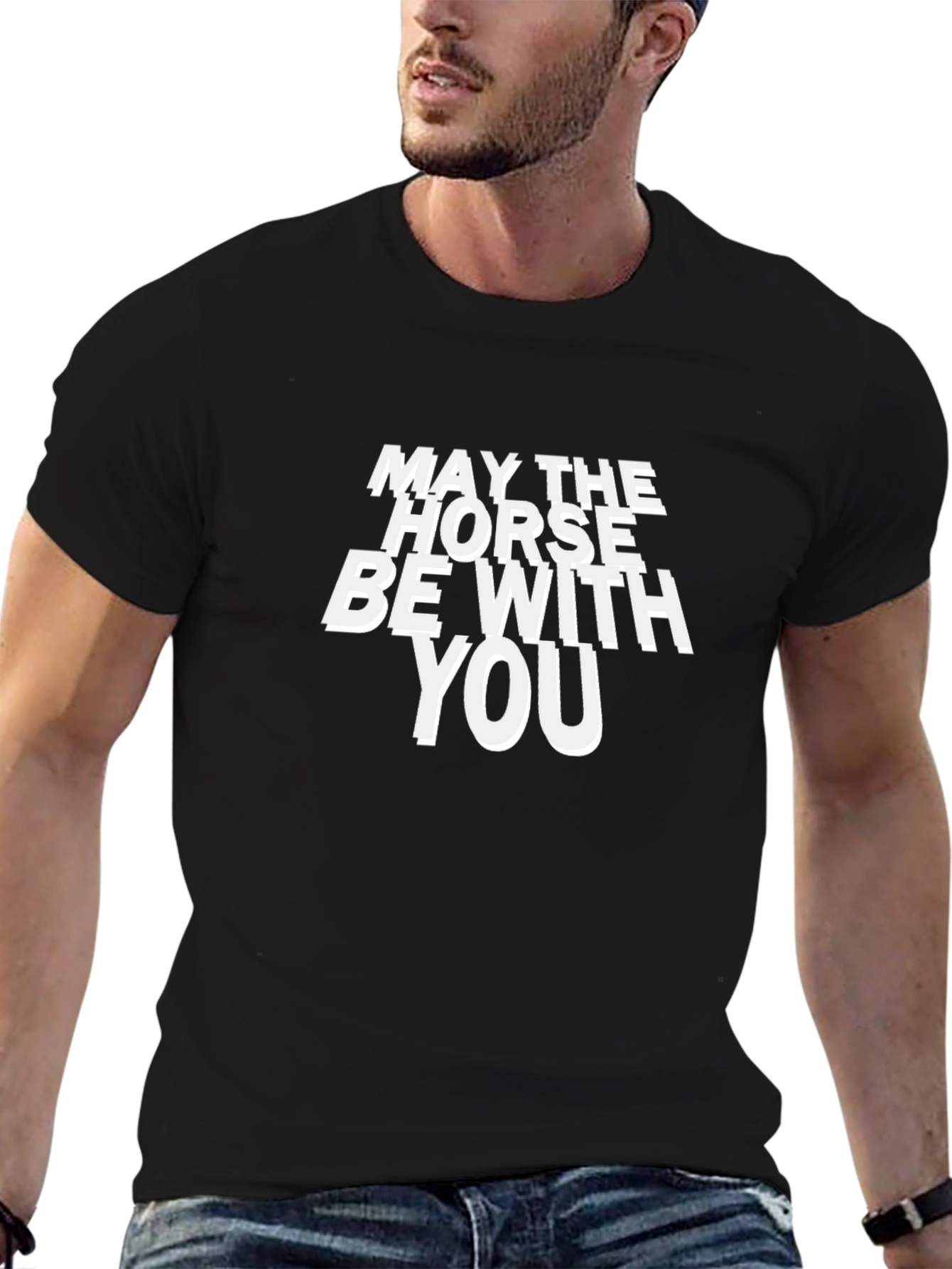 May the Horse Be With You Black T-Shirt