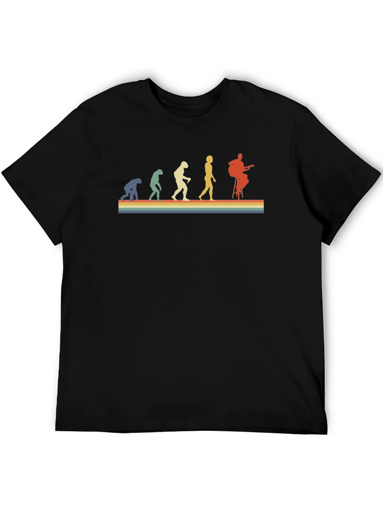 Evolution of Guitarist Black T-Shirt