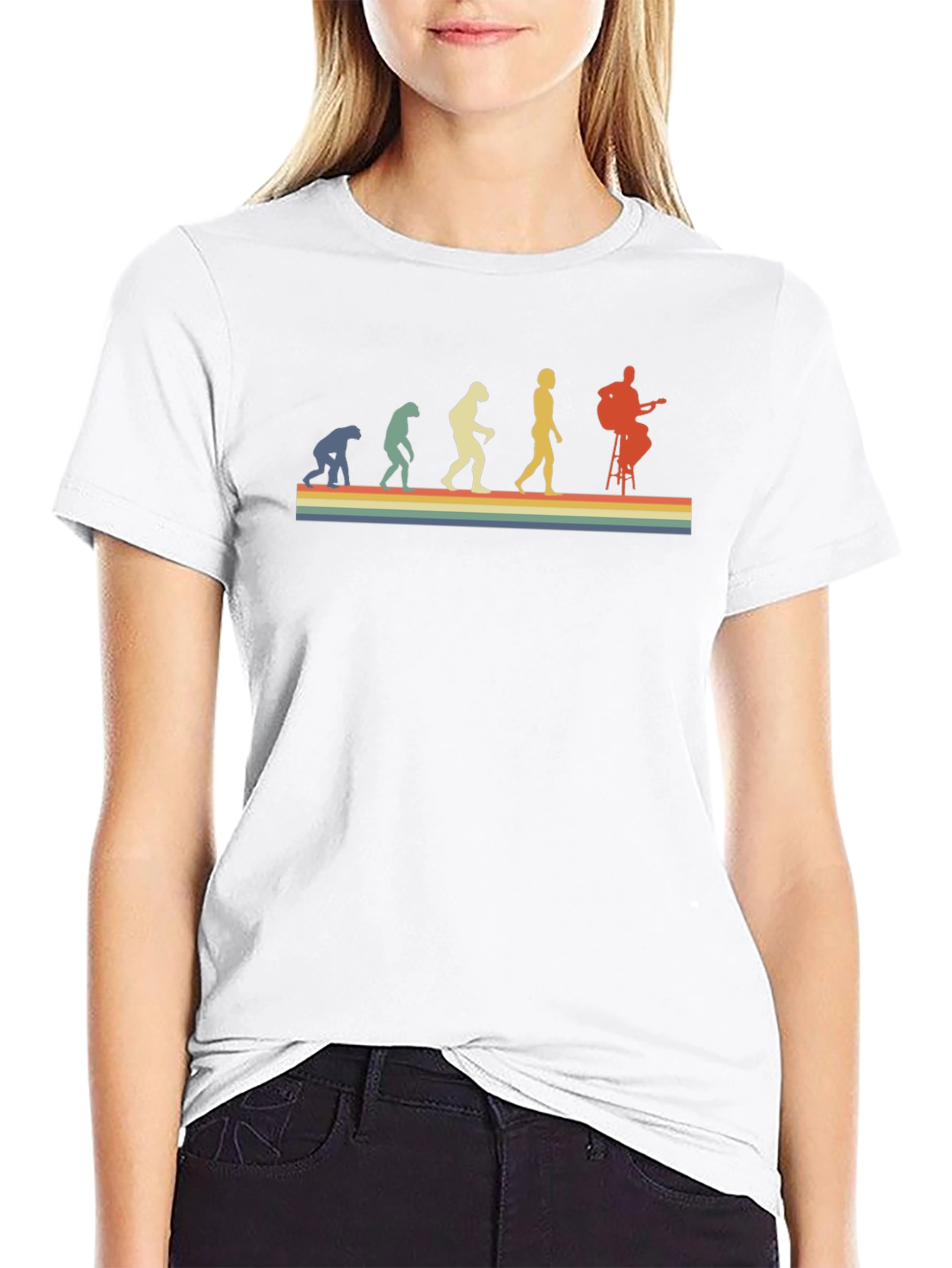 Evolution of Guitarist Black T-Shirt