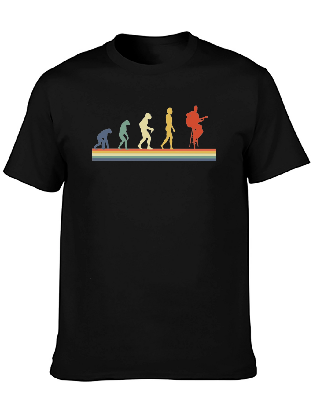 Evolution of Guitarist Black T-Shirt