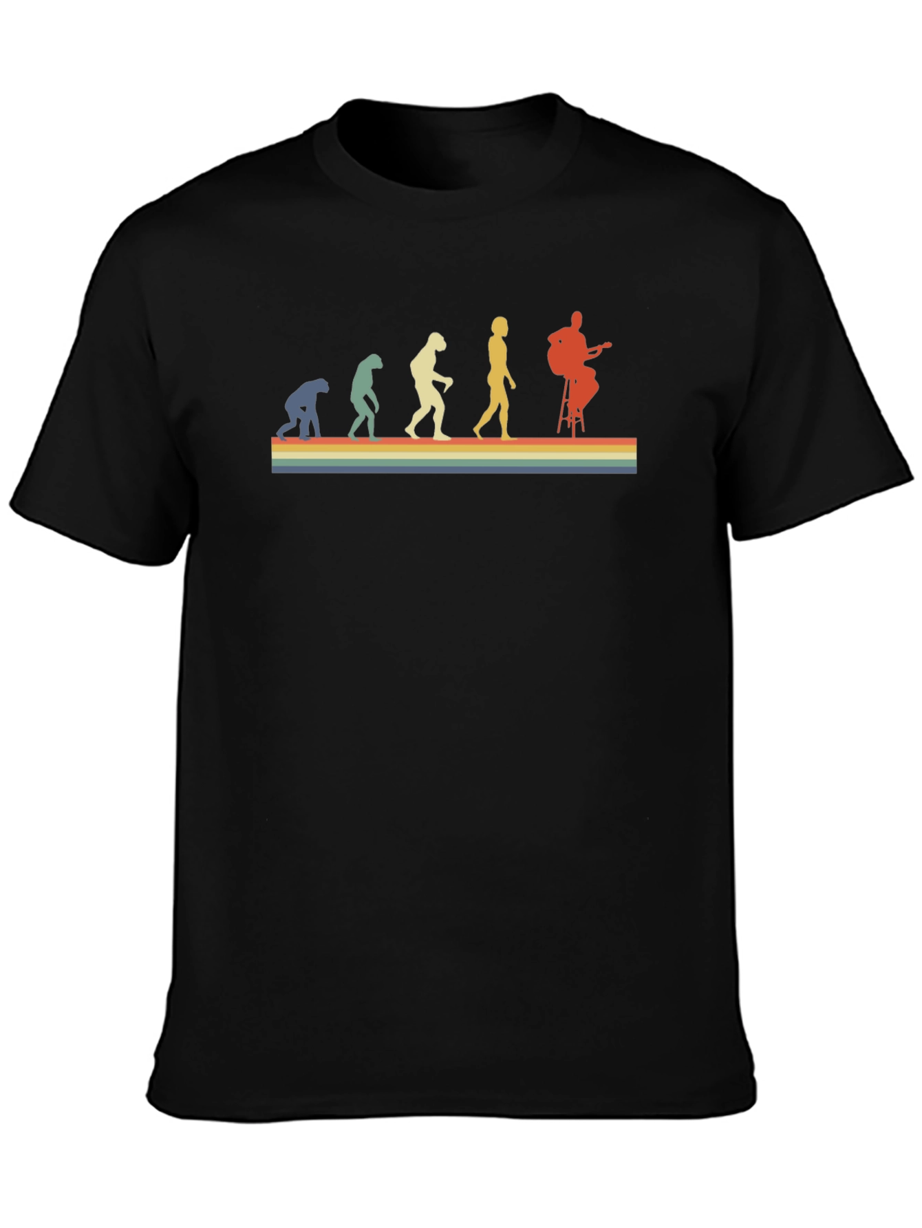 Evolution of Guitarist Black T-Shirt
