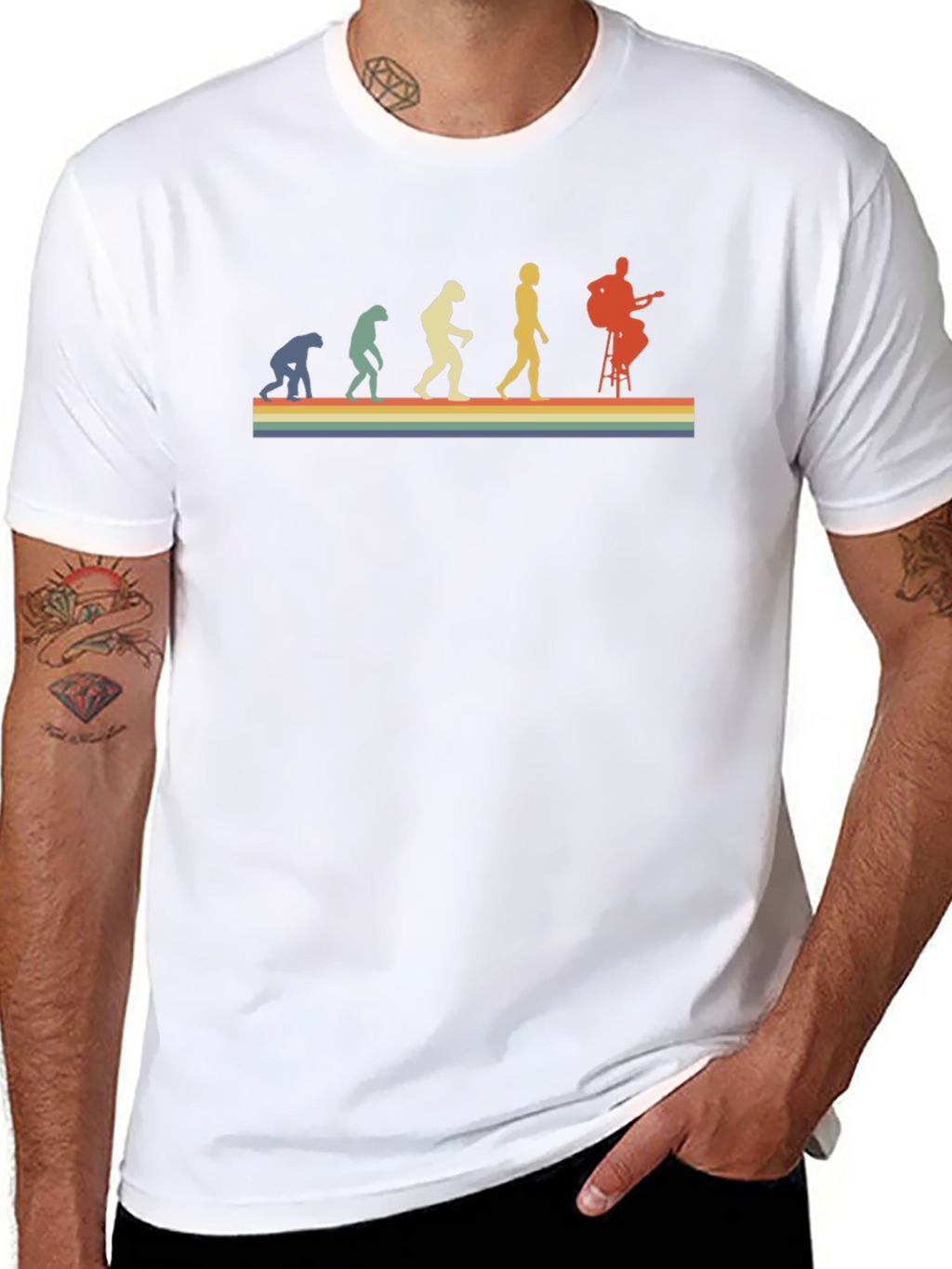 Evolution of Guitarist Black T-Shirt