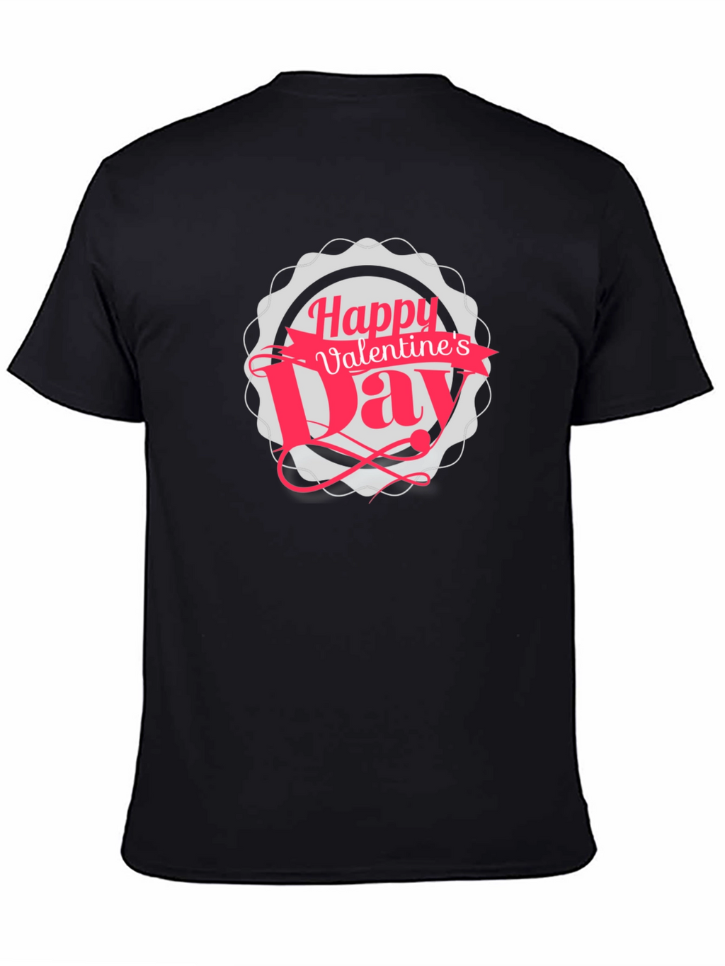 Happy Valentines Day Black T-Shirt