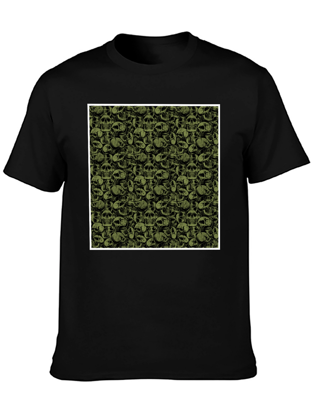 Skull Pattern Tee - Dark & Edgy Style