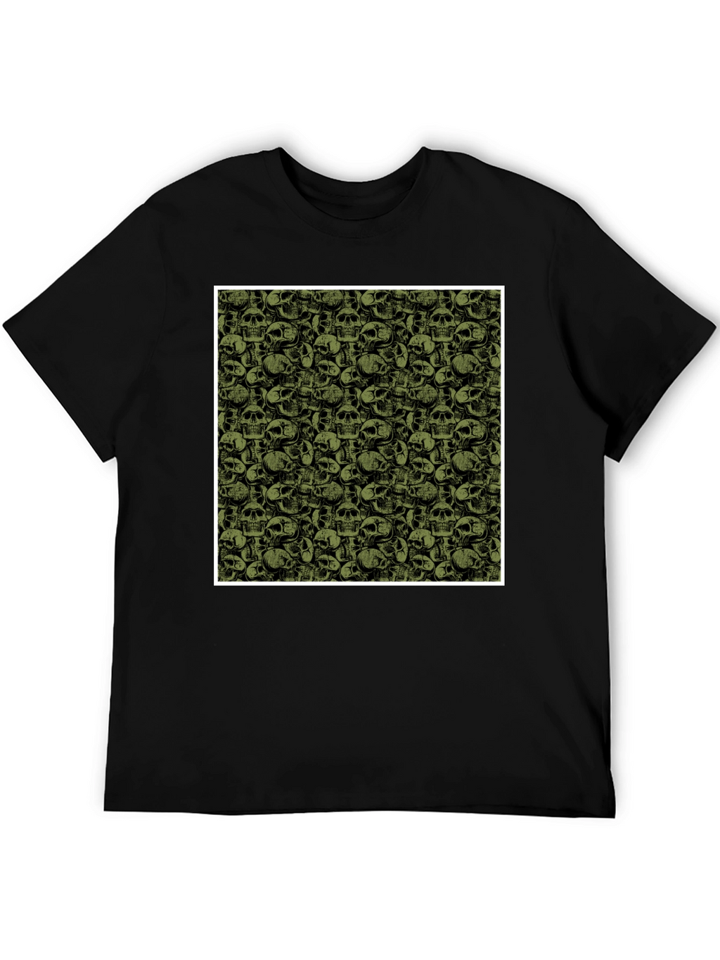 Skull Pattern Tee - Dark & Edgy Style