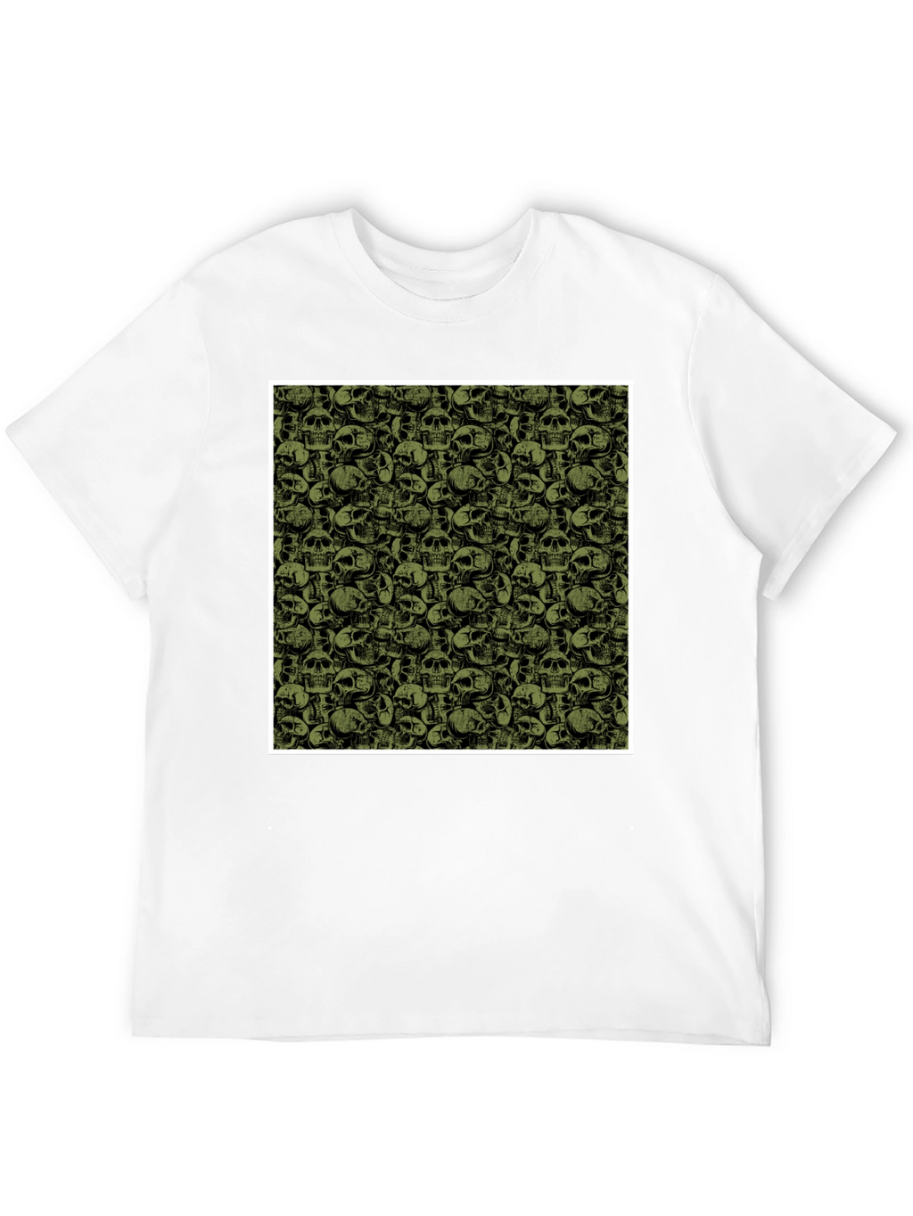 Skull Pattern Tee - Dark & Edgy Style