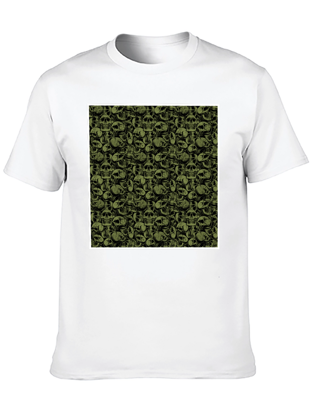 Skull Pattern Tee - Dark & Edgy Style