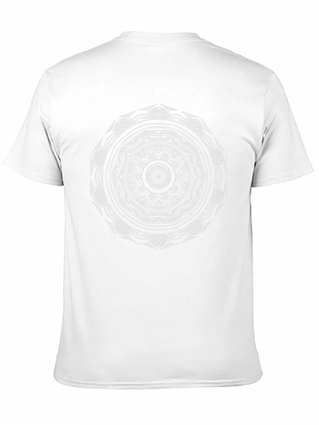 Geometric Mandala Graphic Tee - Black Cotton Comfort