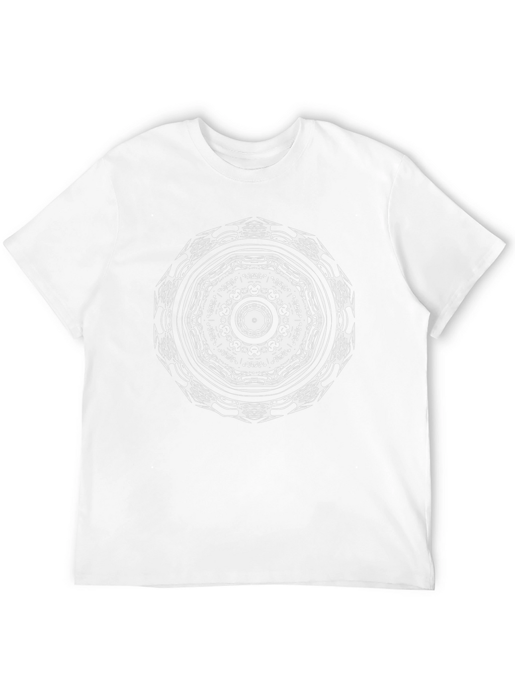 Geometric Mandala Graphic Tee - Black Cotton Comfort