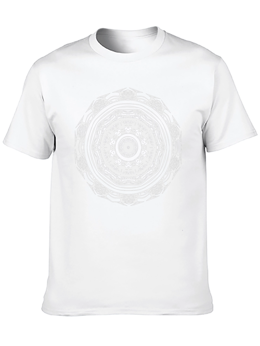 Geometric Mandala Graphic Tee - Black Cotton Comfort