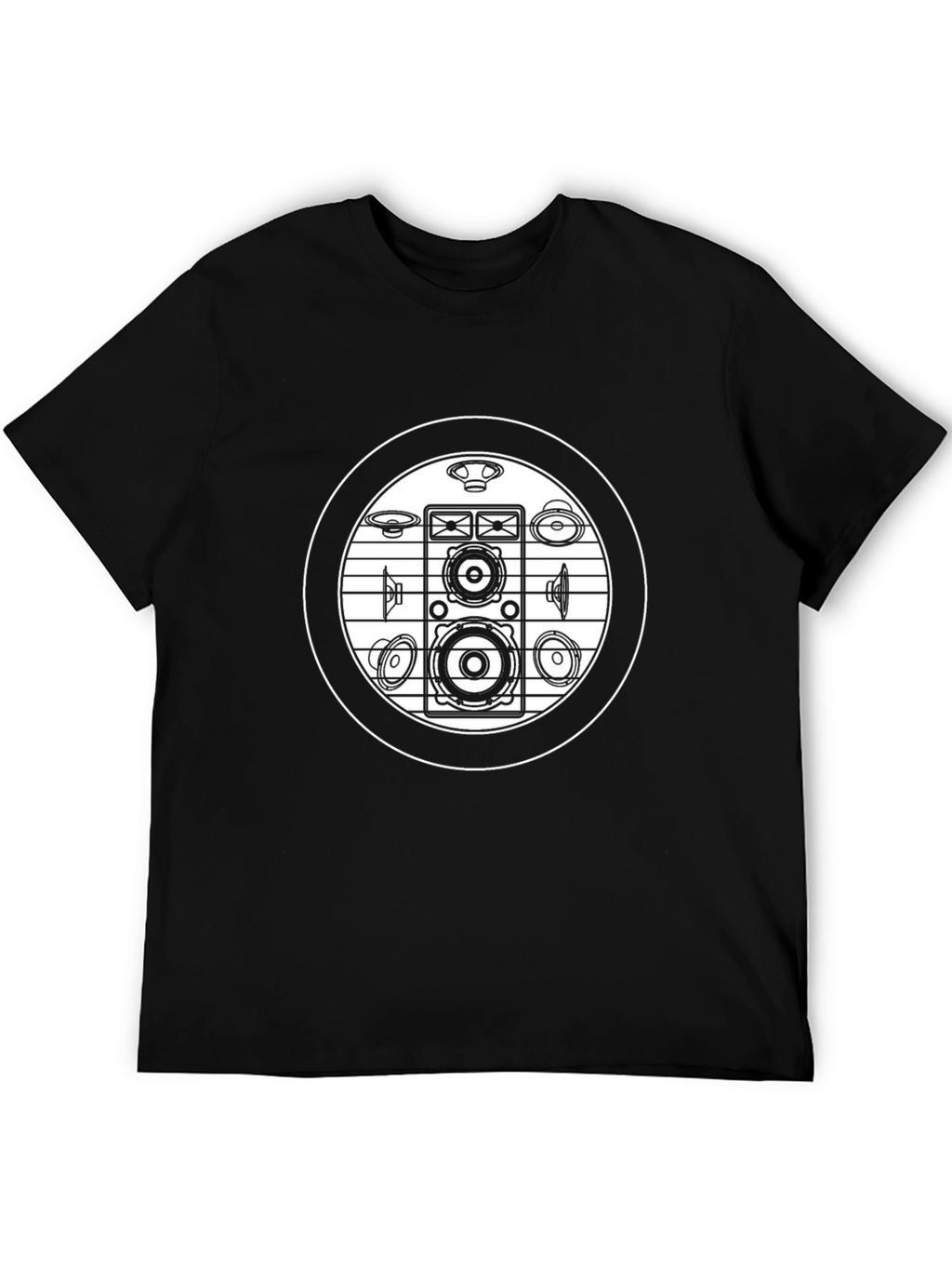 Speaker Graphic Black T-Shirt