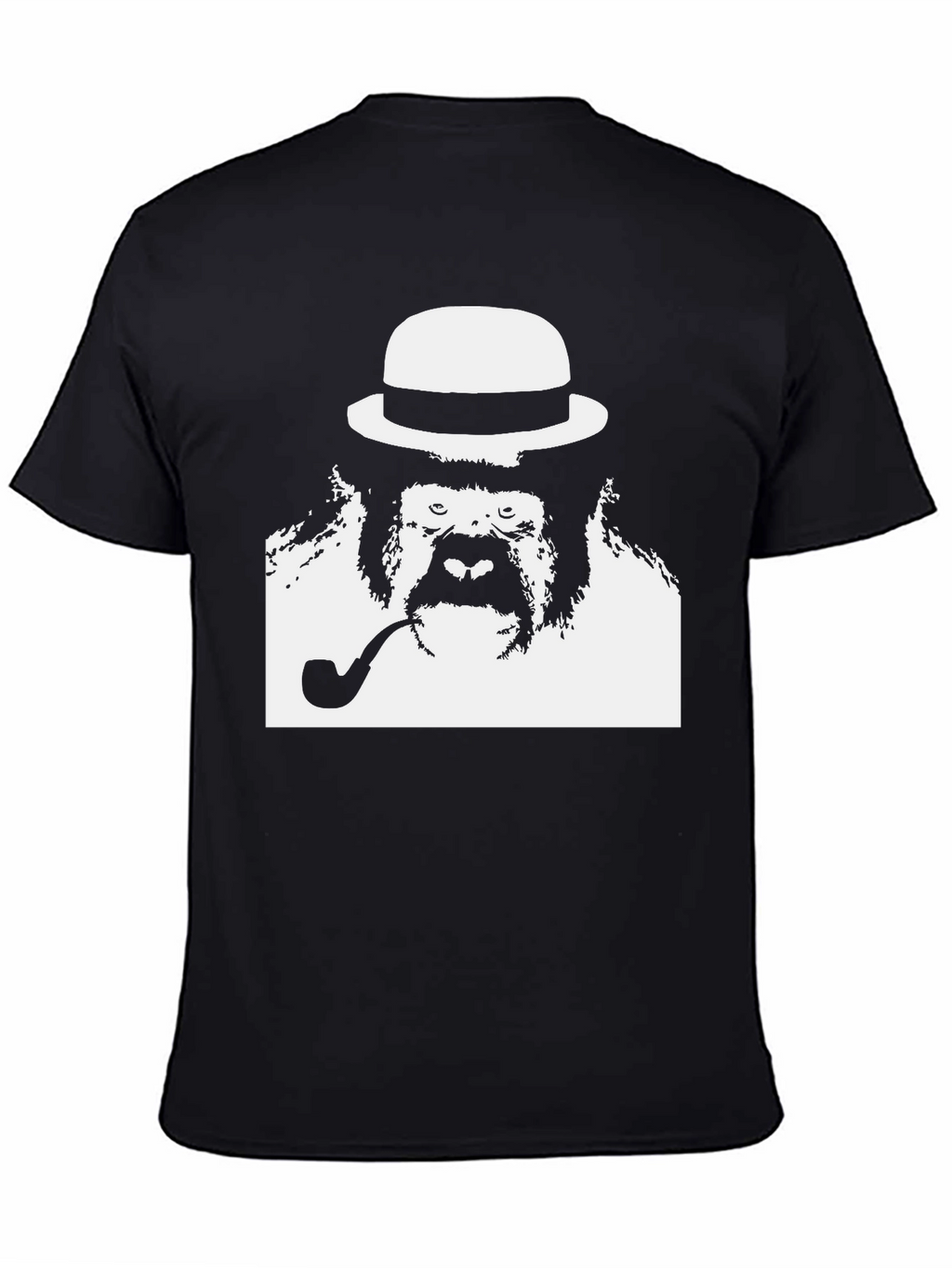 Gorilla with Hat & Pipe Graphic T-Shirt