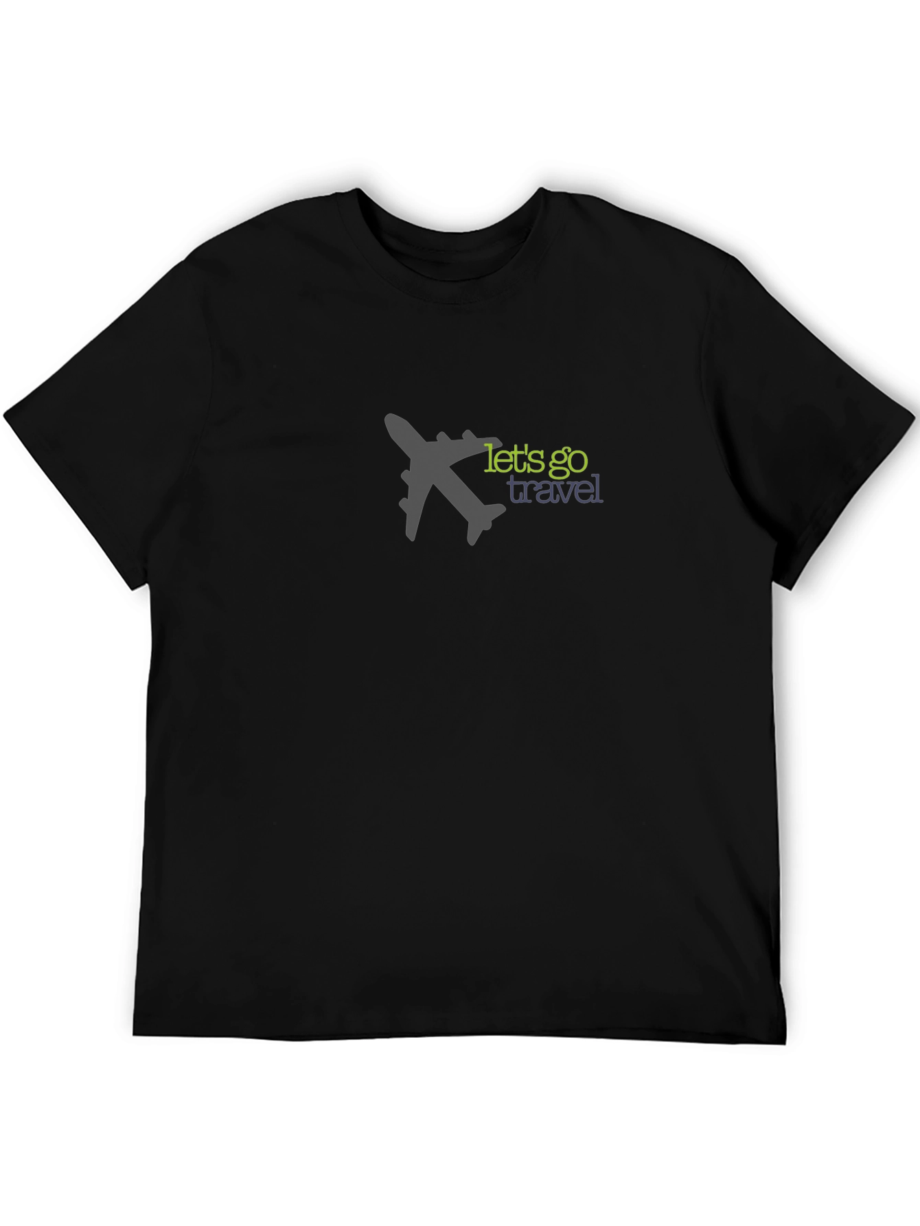 Lets Go Travel Black Tee