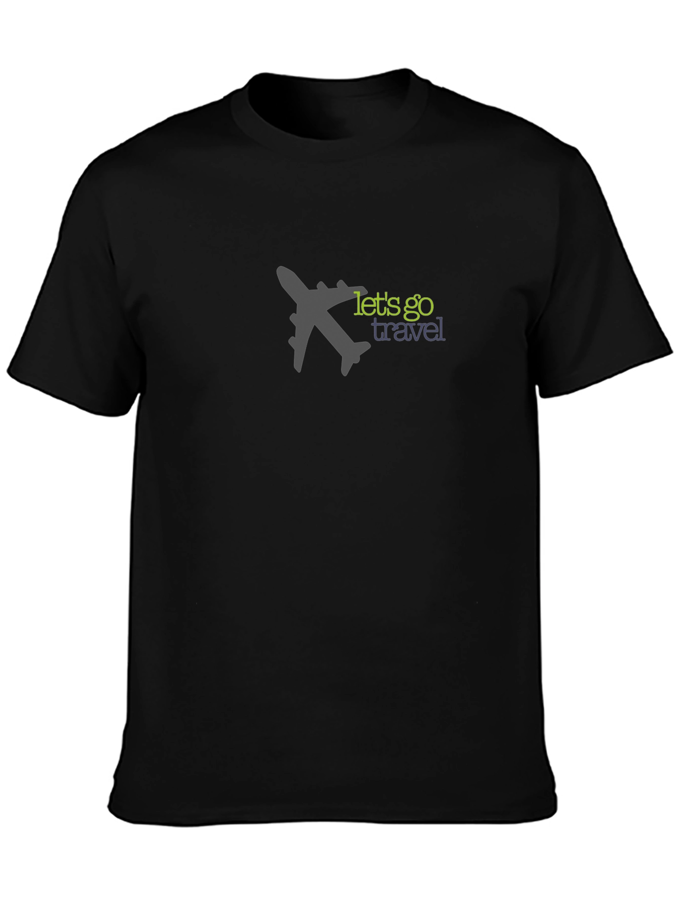 Lets Go Travel Black Tee