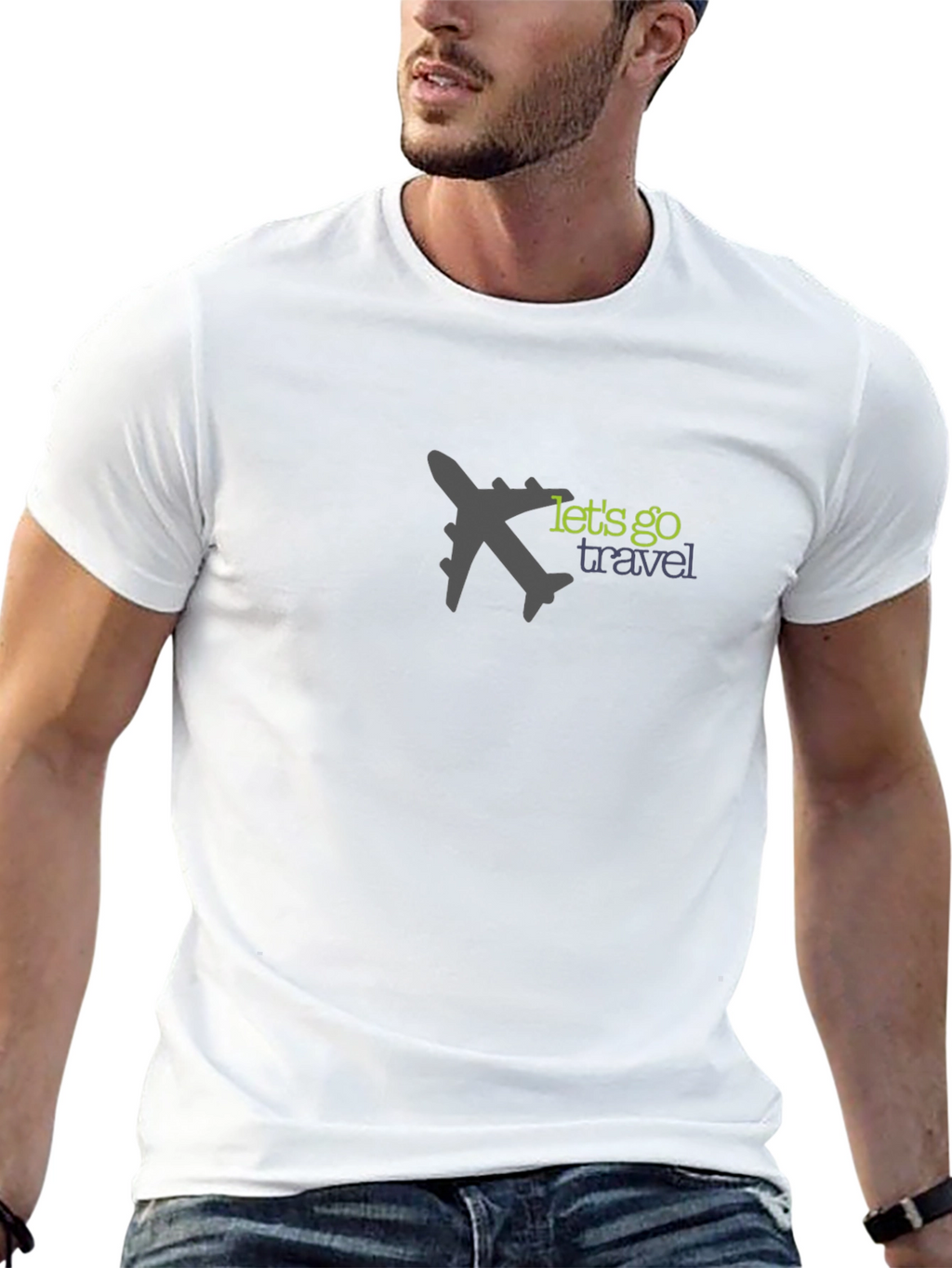 Lets Go Travel Black Tee