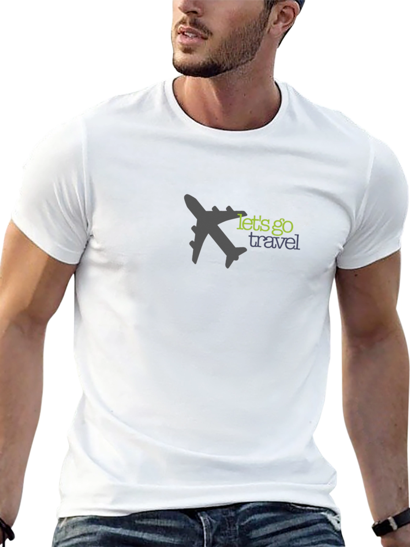 Lets Go Travel Black Tee