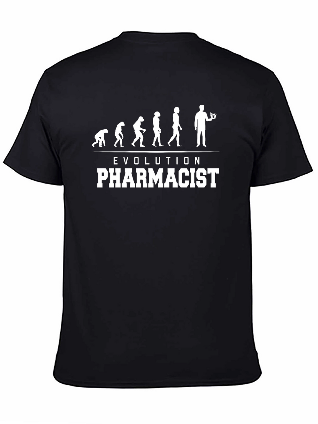 Evolution Pharmacist Black Graphic Tee