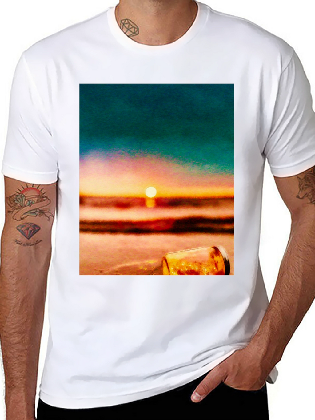 Sunset Beach Graphic Tee - Relaxed Fit
