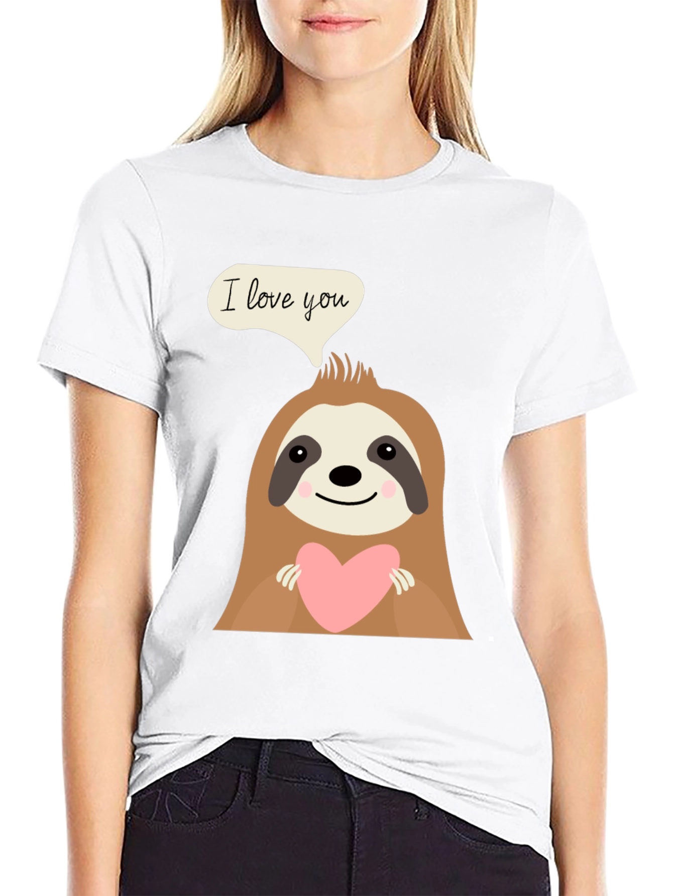 I Love You Sloth Graphic T-Shirt