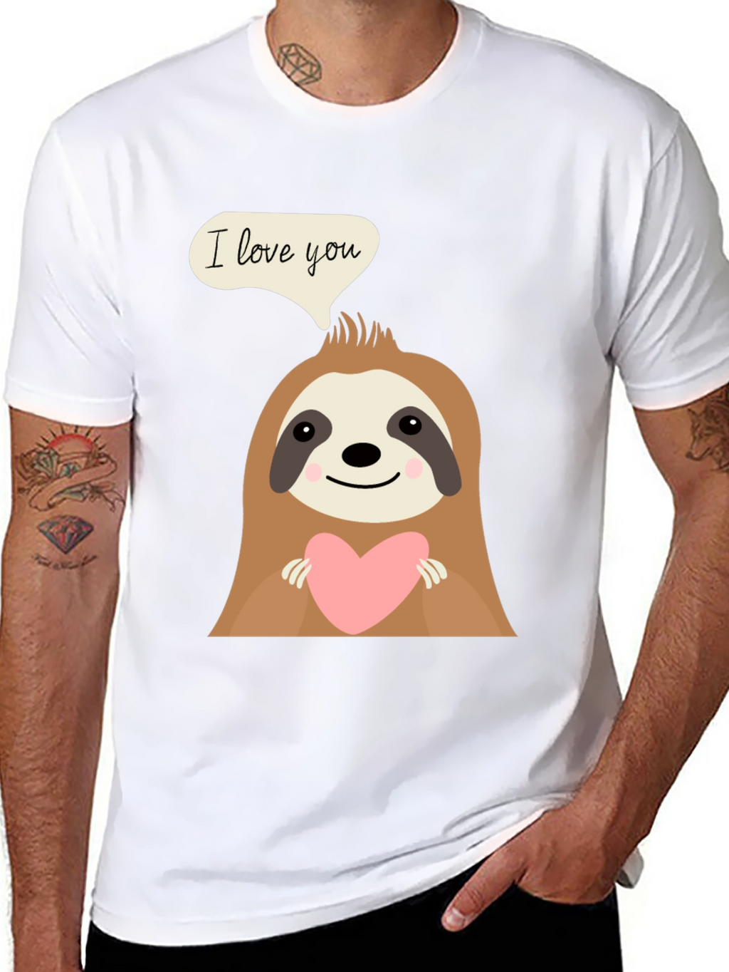 I Love You Sloth Graphic T-Shirt