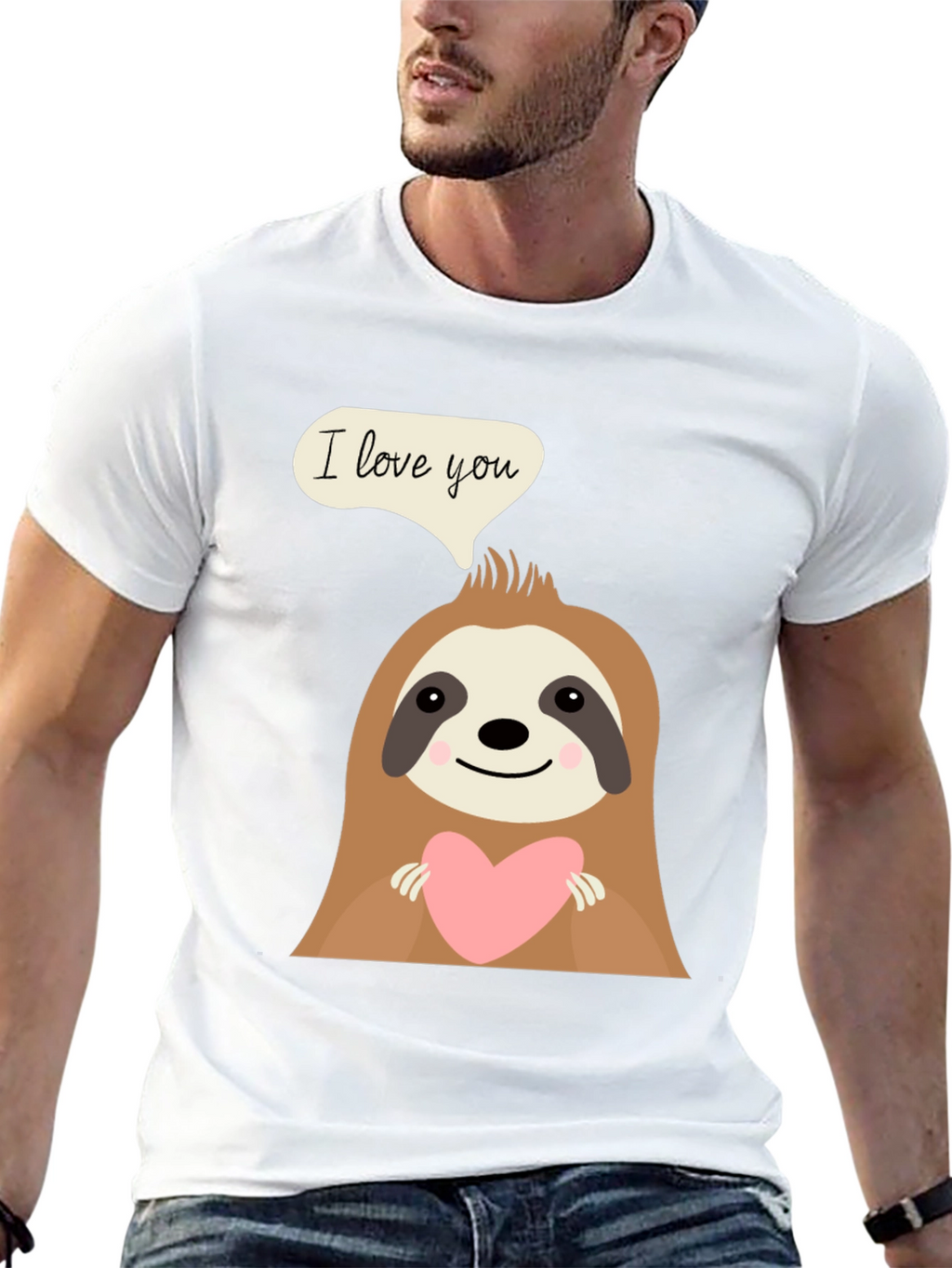 I Love You Sloth Graphic T-Shirt