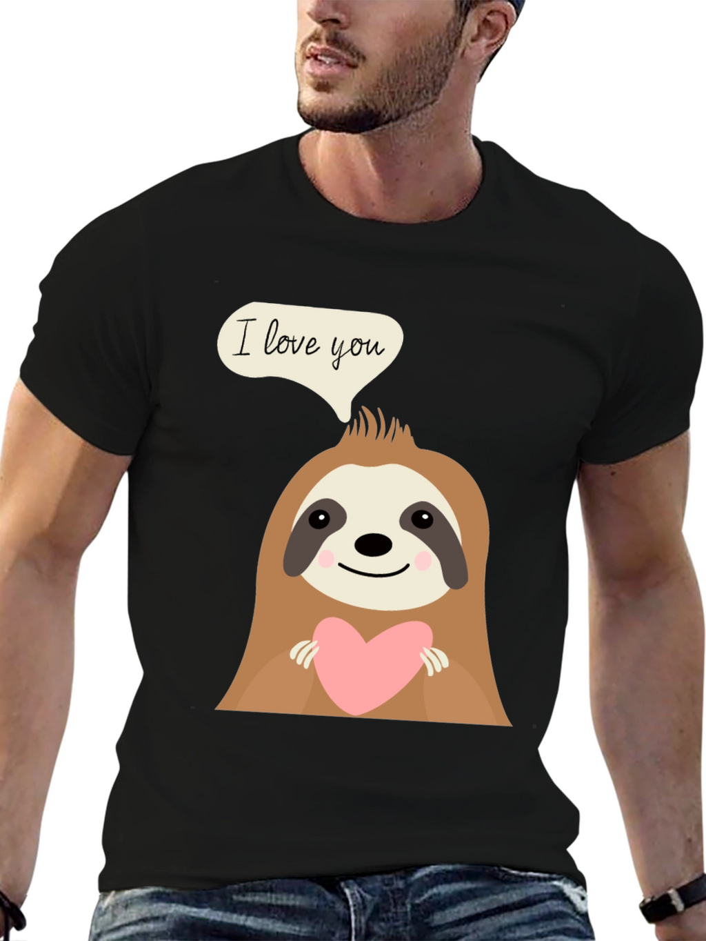 I Love You Sloth Graphic T-Shirt