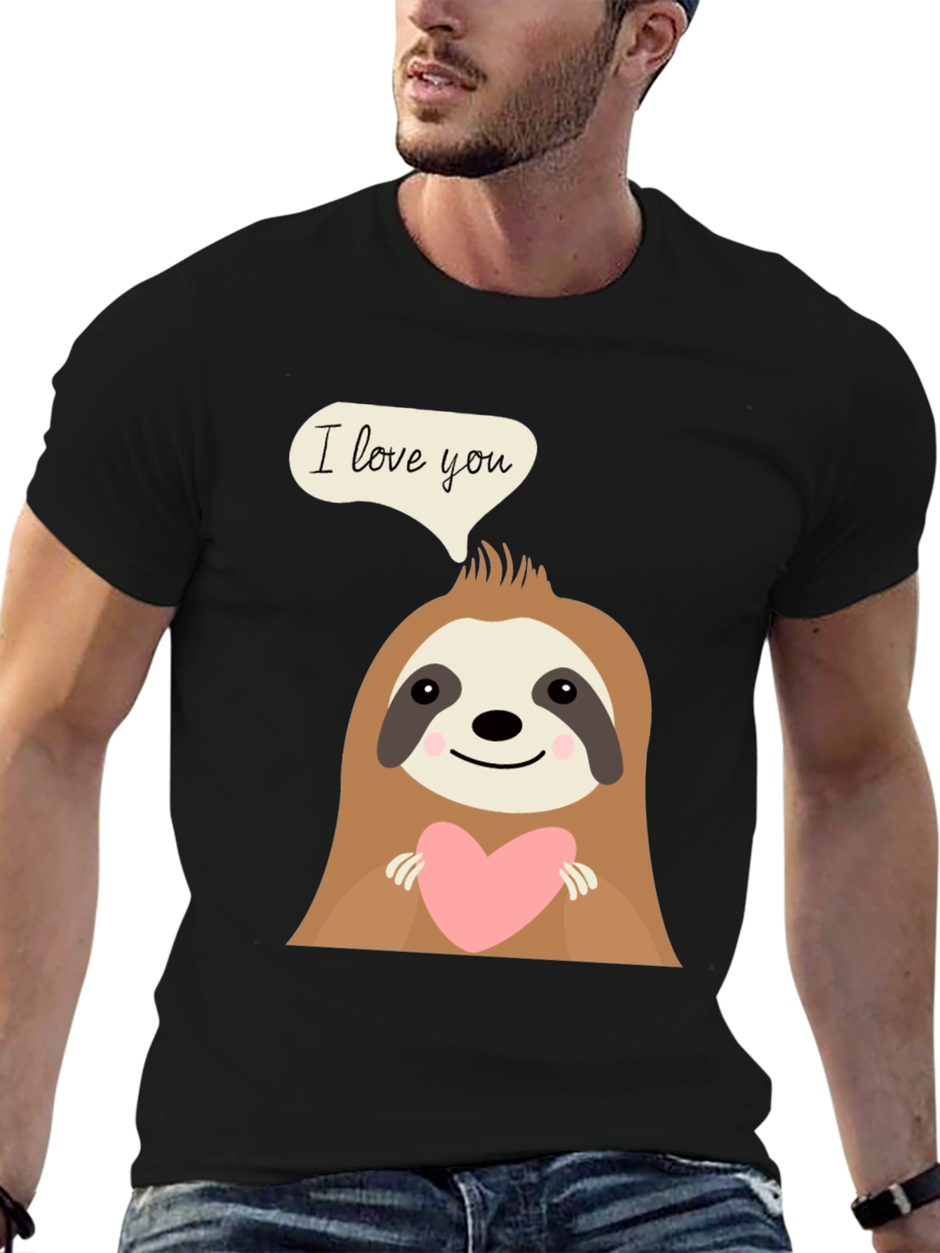 I Love You Sloth Graphic T-Shirt