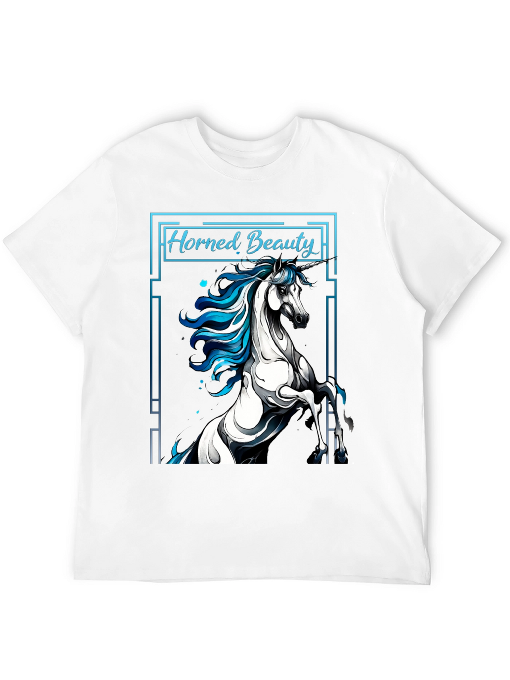 Horned Beauty Graphic Tee - Unisex Black T-Shirt
