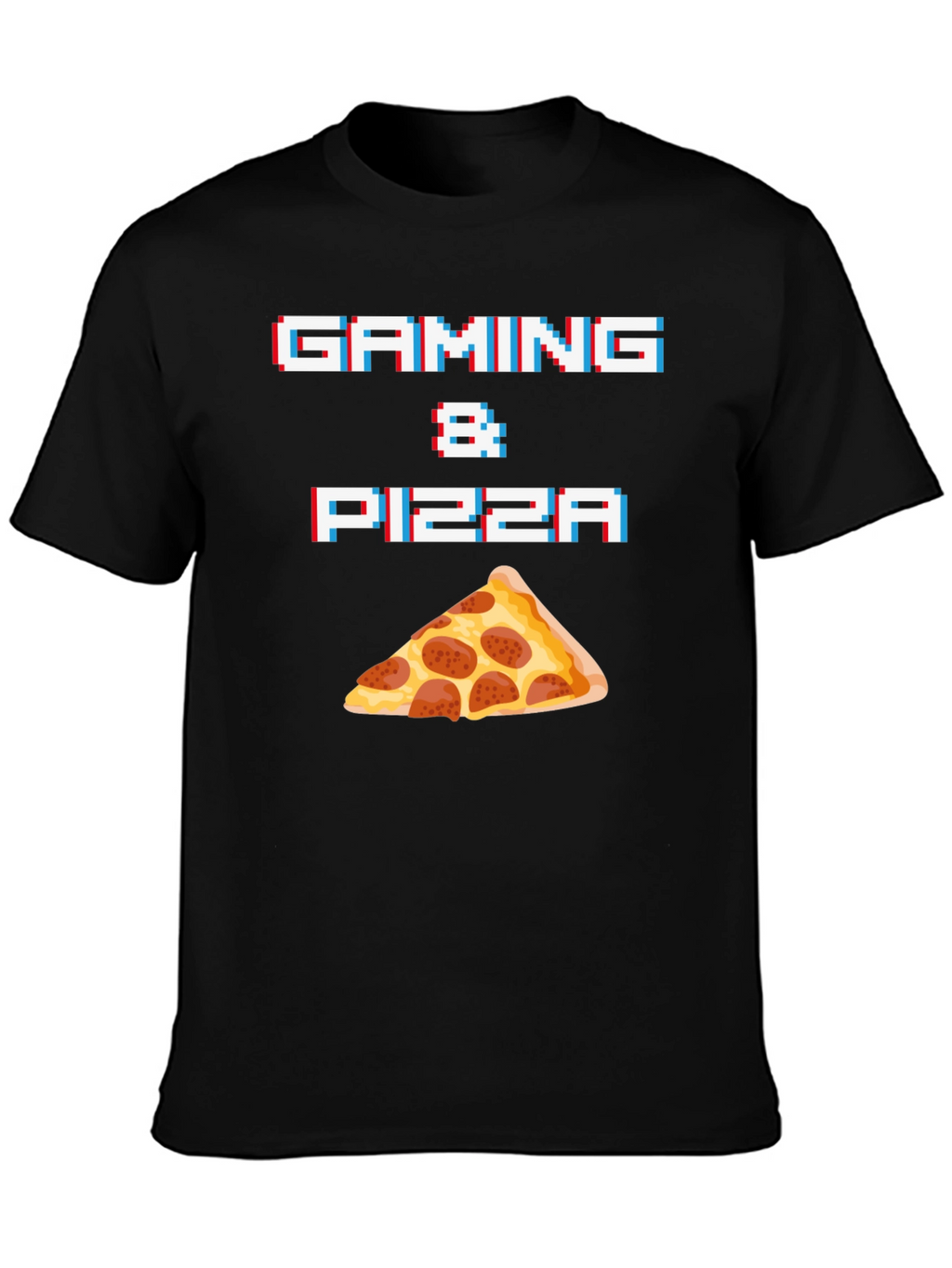 Gaming & Pizza Graphic T-Shirt - Gamer Foodie Tee