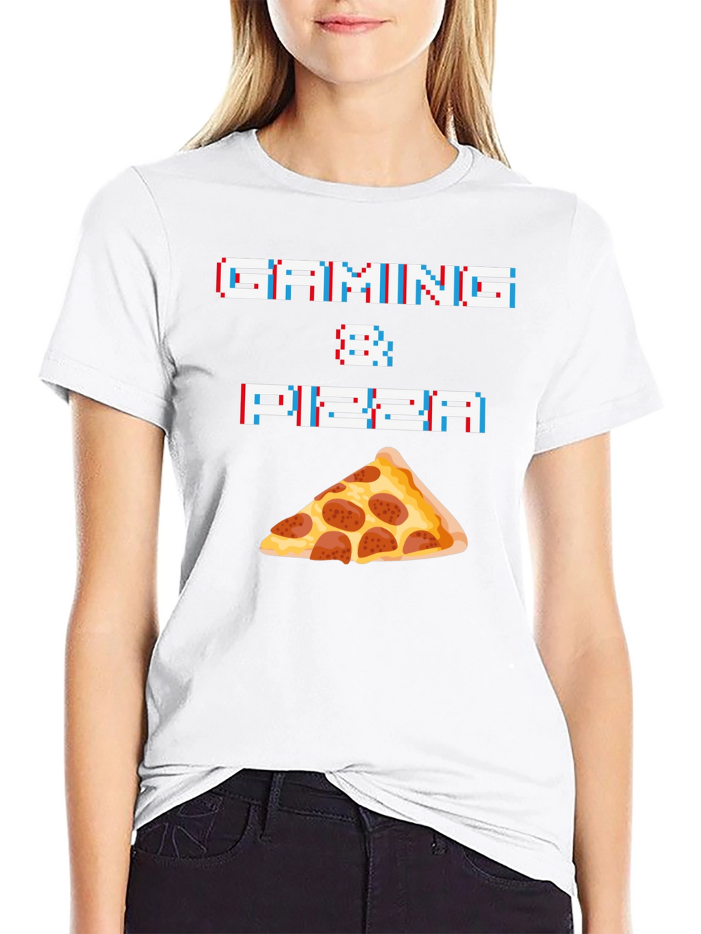 Gaming & Pizza Graphic T-Shirt - Gamer Foodie Tee