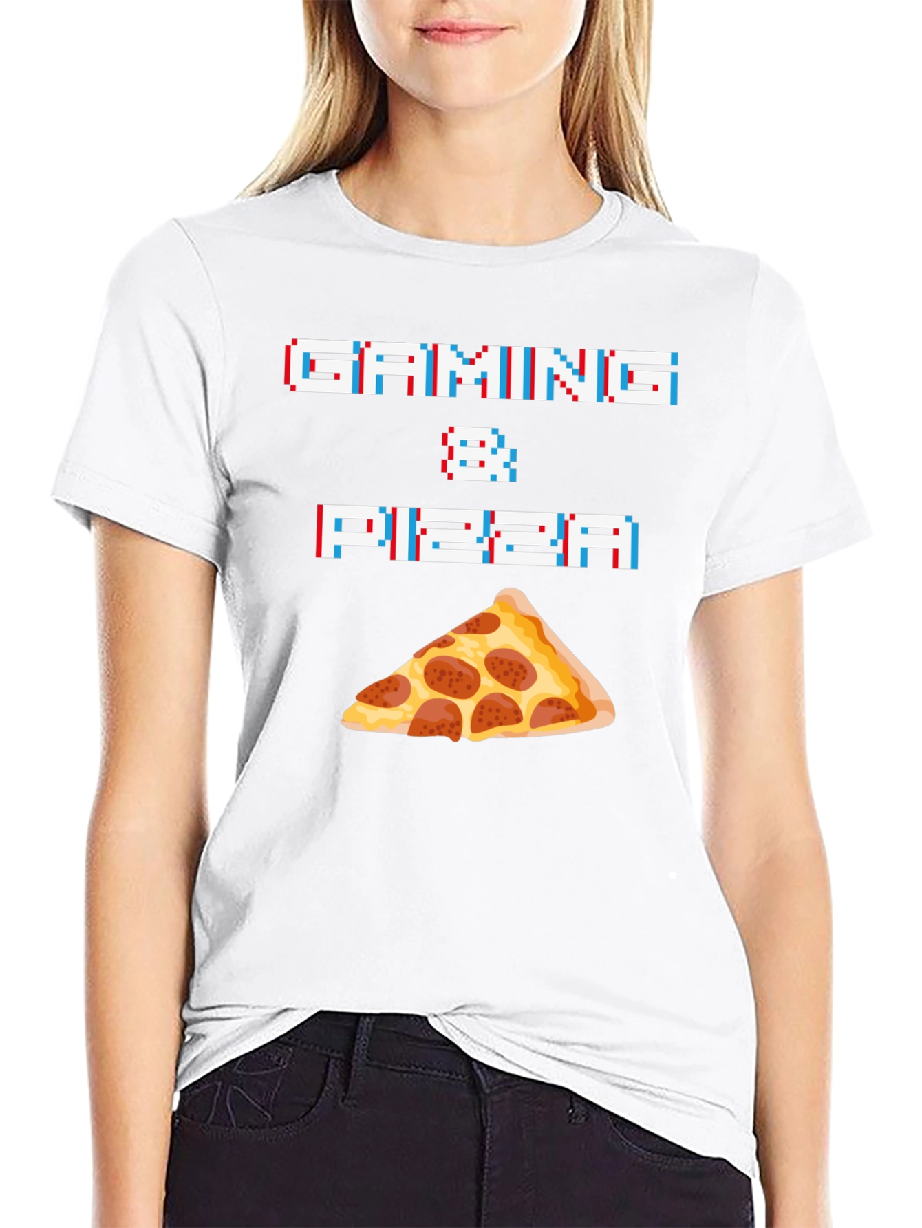 Gaming & Pizza Graphic T-Shirt - Gamer Foodie Tee
