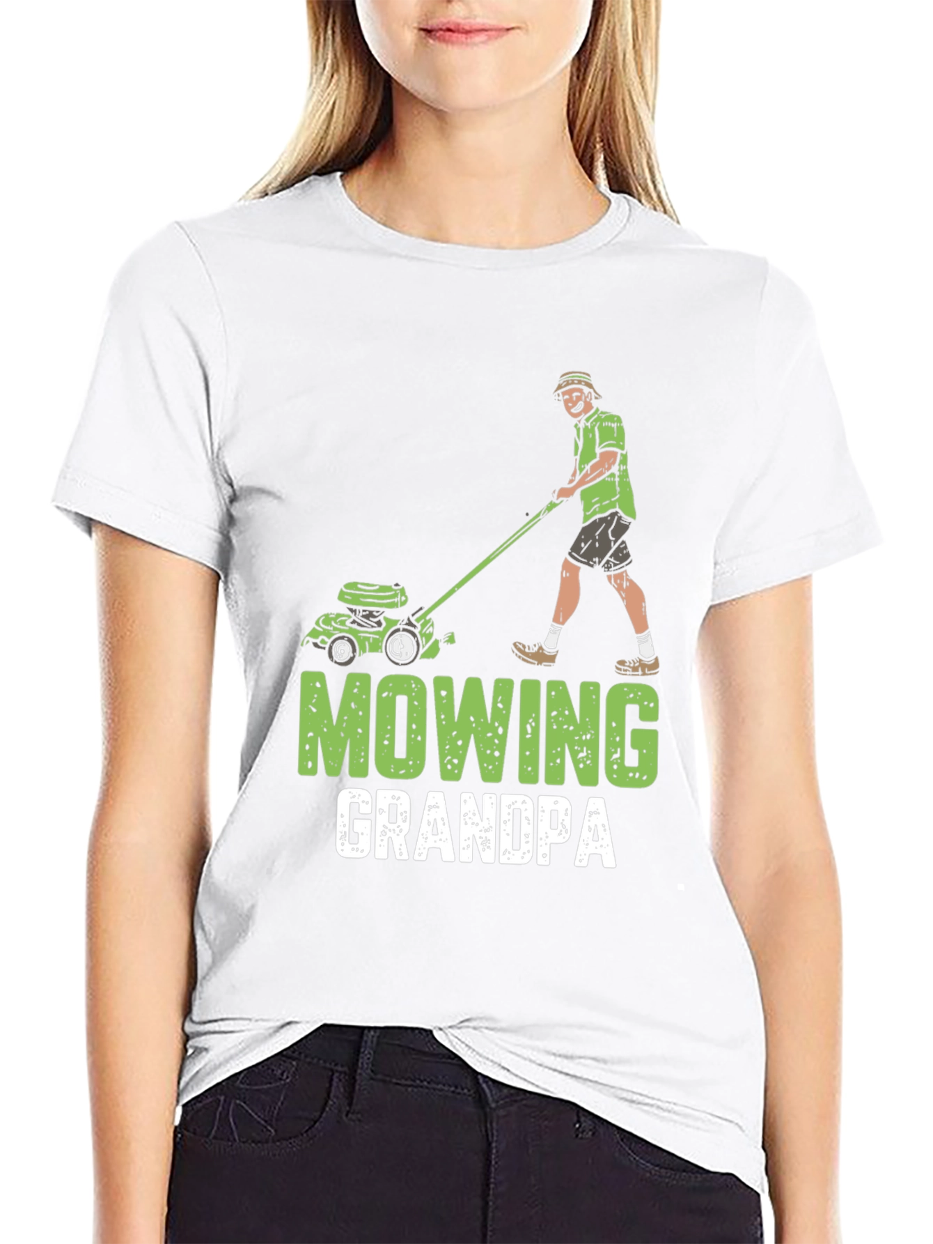 Mowing Grandpa T-Shirt - Lawn Care Humor