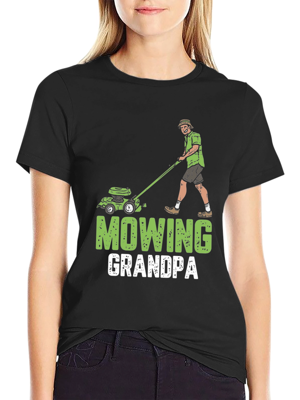 Mowing Grandpa T-Shirt - Lawn Care Humor
