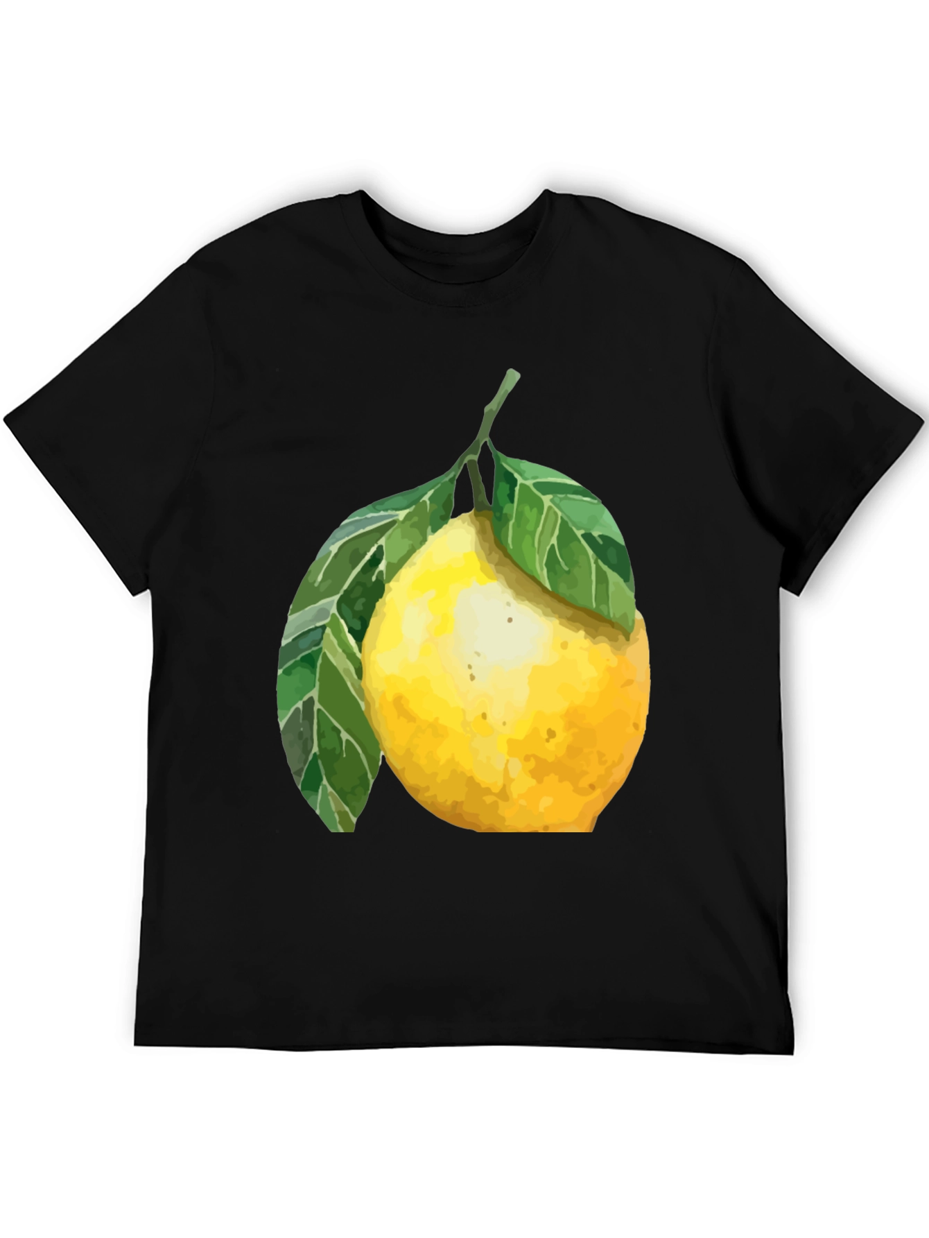 Lemon Graphic T-Shirt - Black Cotton Tee