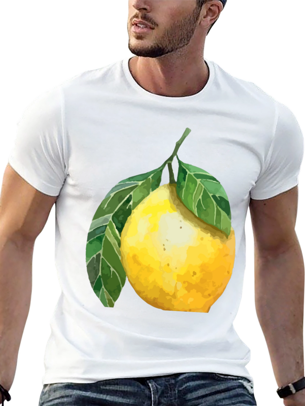 Lemon Graphic T-Shirt - Black Cotton Tee