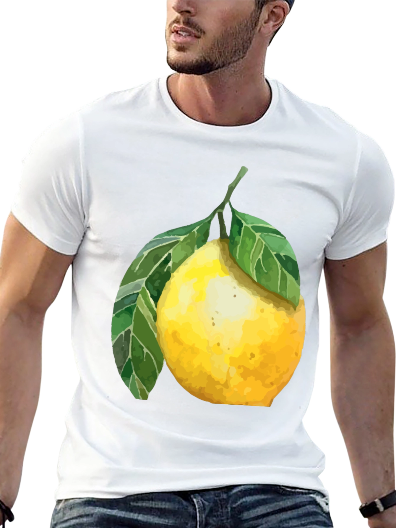 Lemon Graphic T-Shirt - Black Cotton Tee