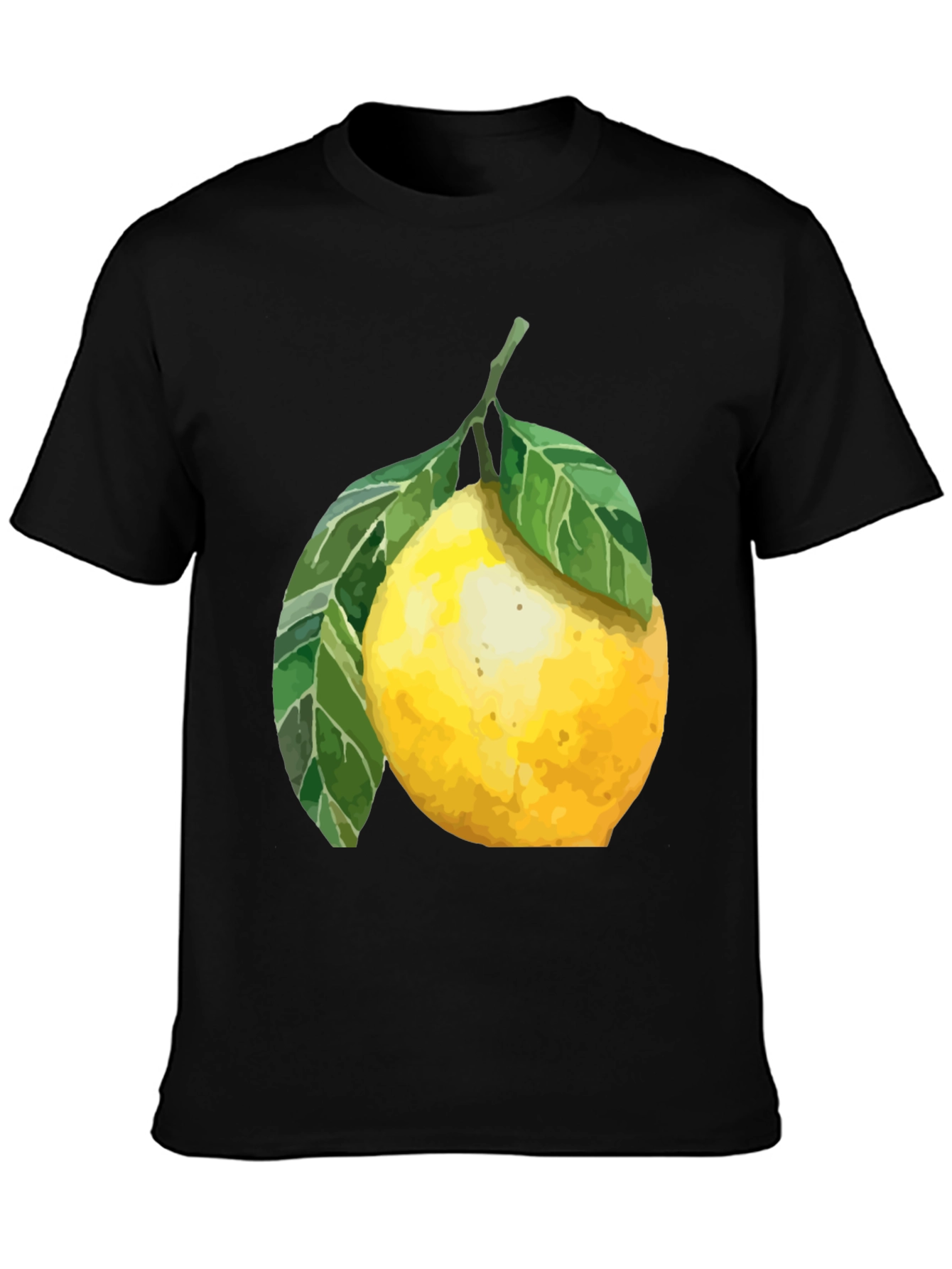 Lemon Graphic T-Shirt - Black Cotton Tee