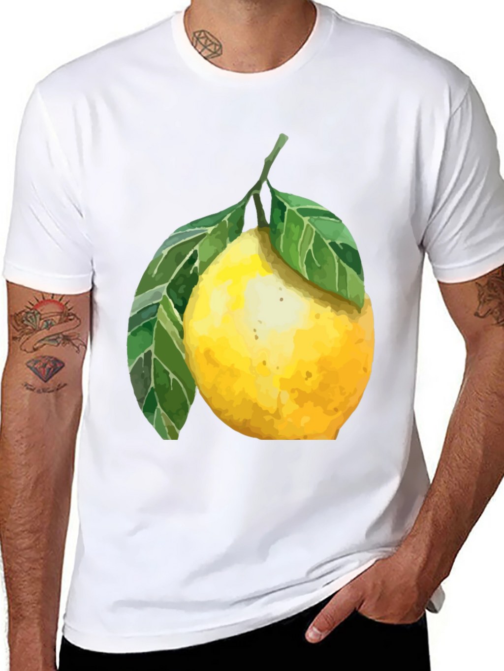 Lemon Graphic T-Shirt - Black Cotton Tee
