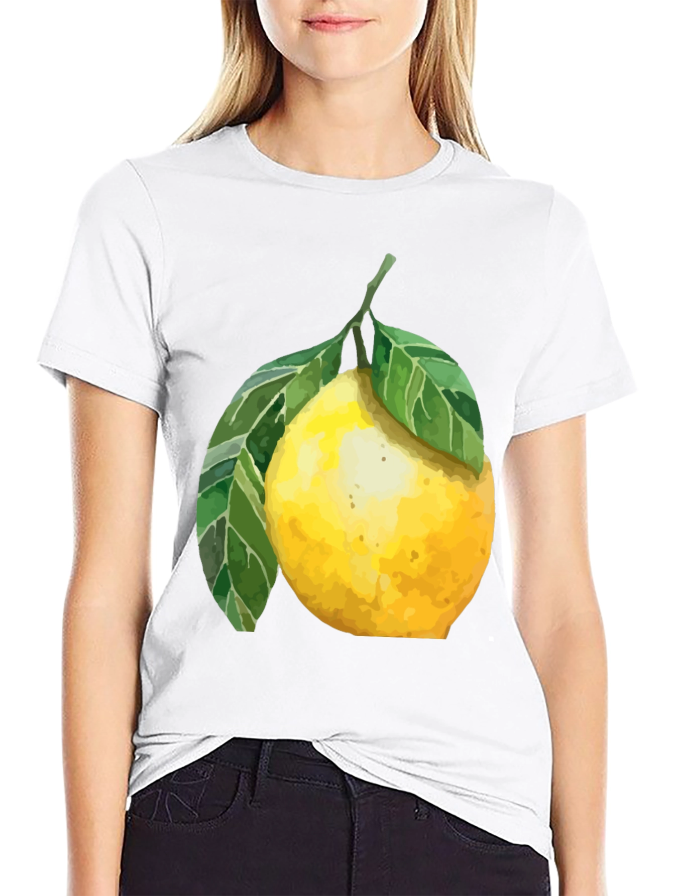 Lemon Graphic T-Shirt - Black Cotton Tee
