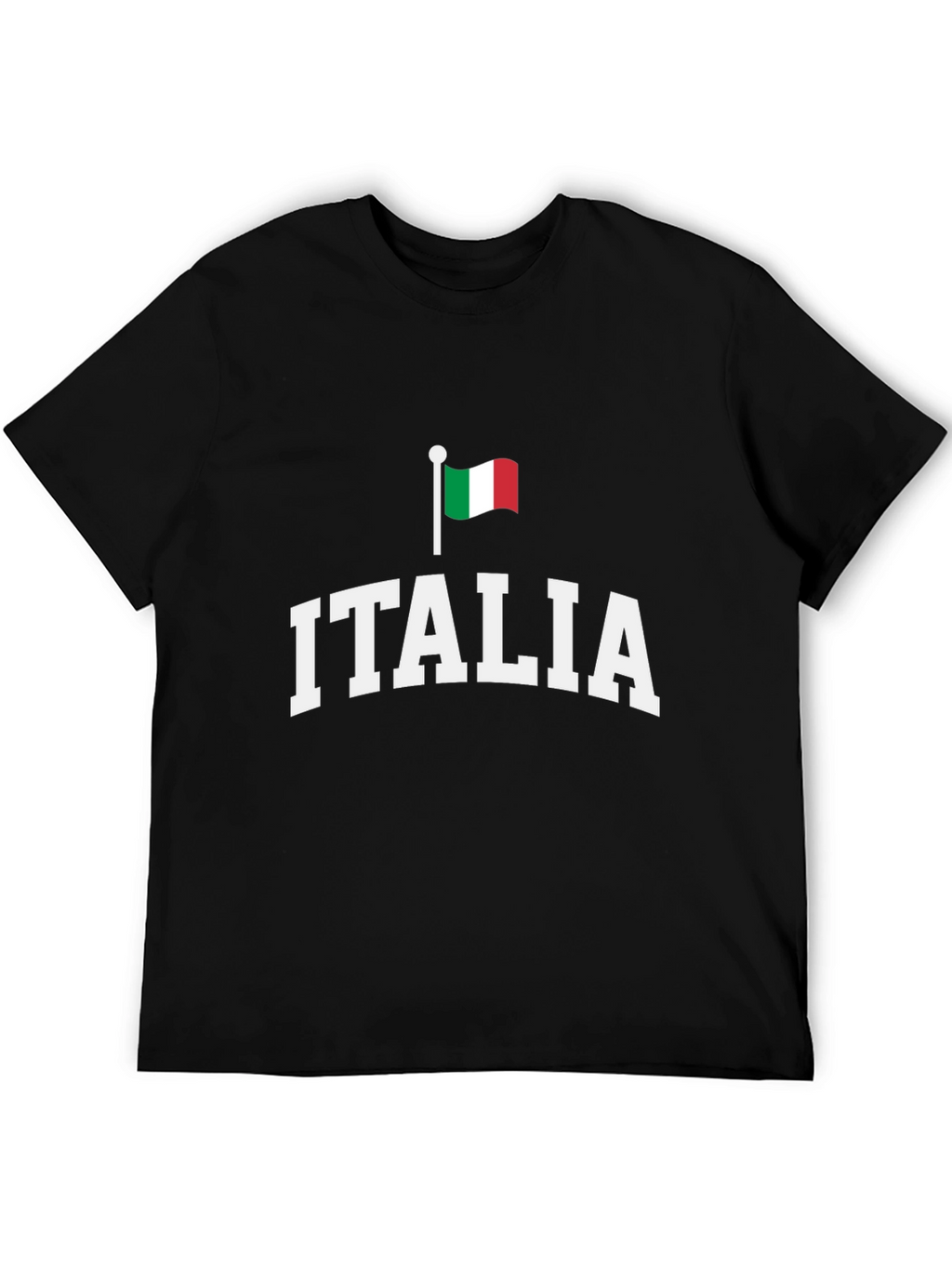Italia Flag Graphic Tee - Black