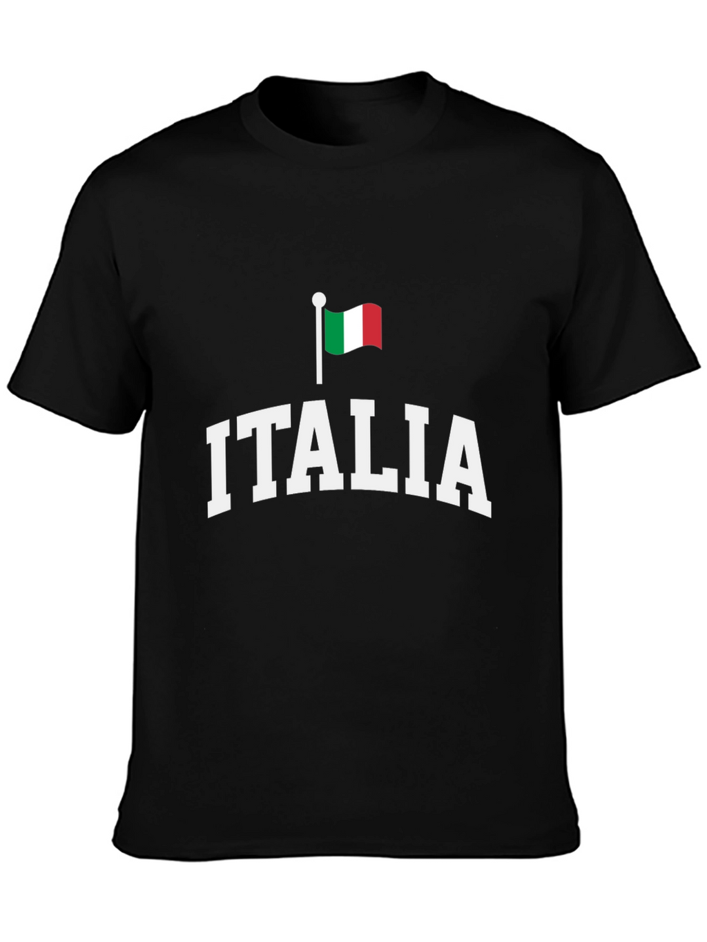 Italia Flag Graphic Tee - Black