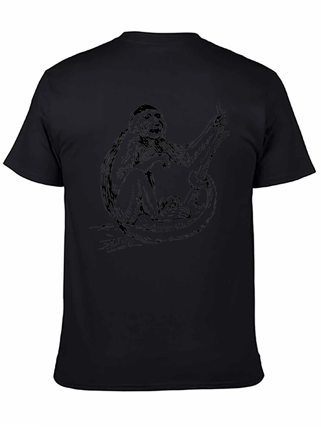 Monkey Graphic Tee - Mens Black T-Shirt