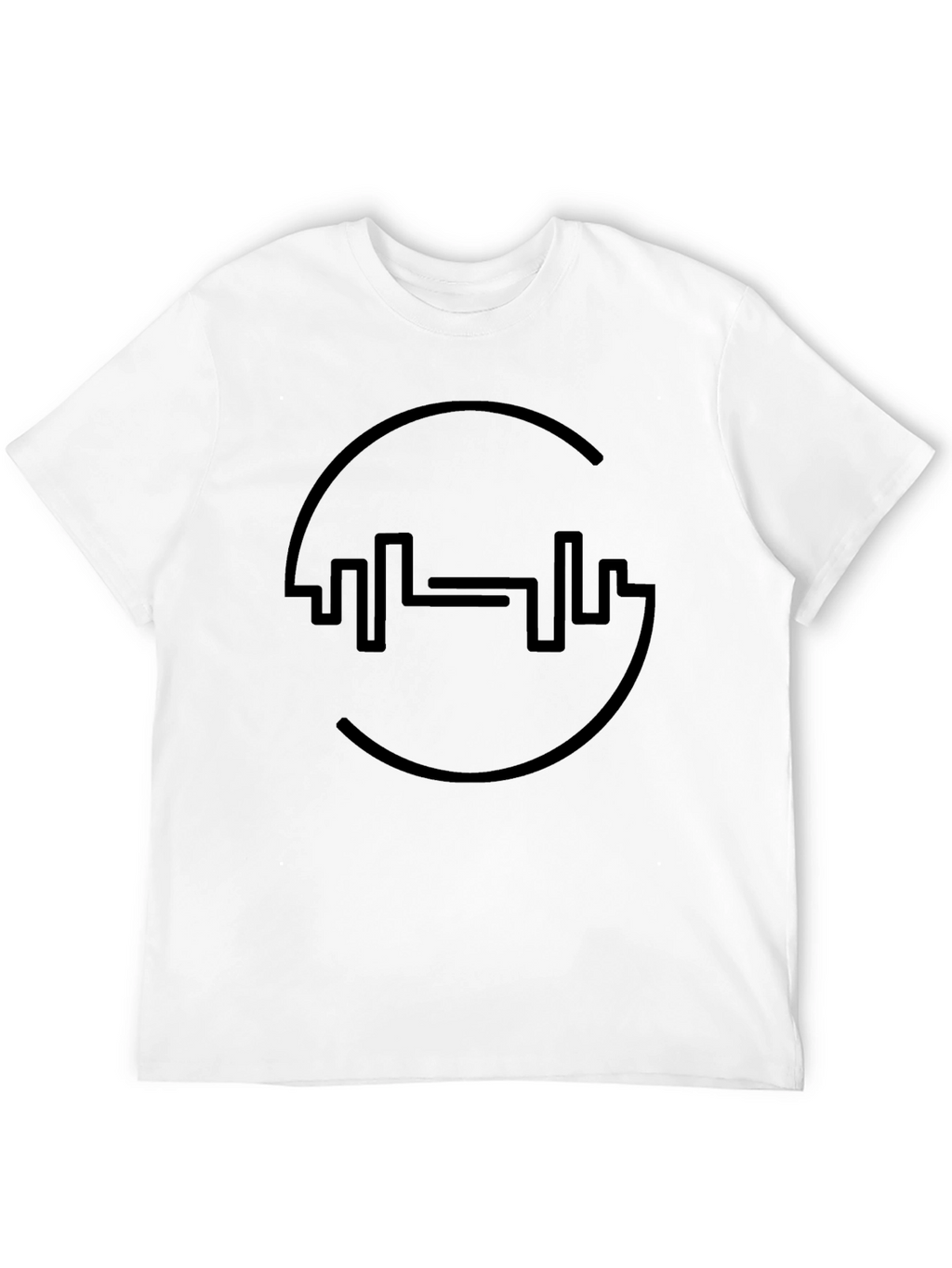 Fitness Black Tee - Gym Barbell Design