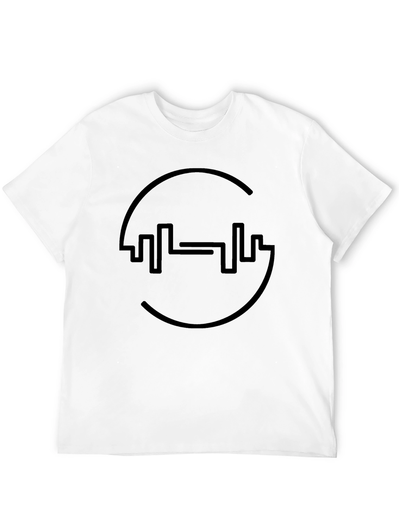 Fitness Black Tee - Gym Barbell Design
