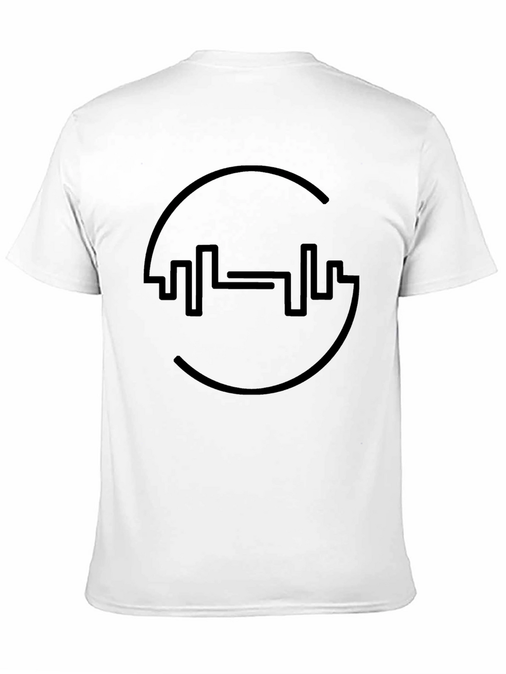 Fitness Black Tee - Gym Barbell Design