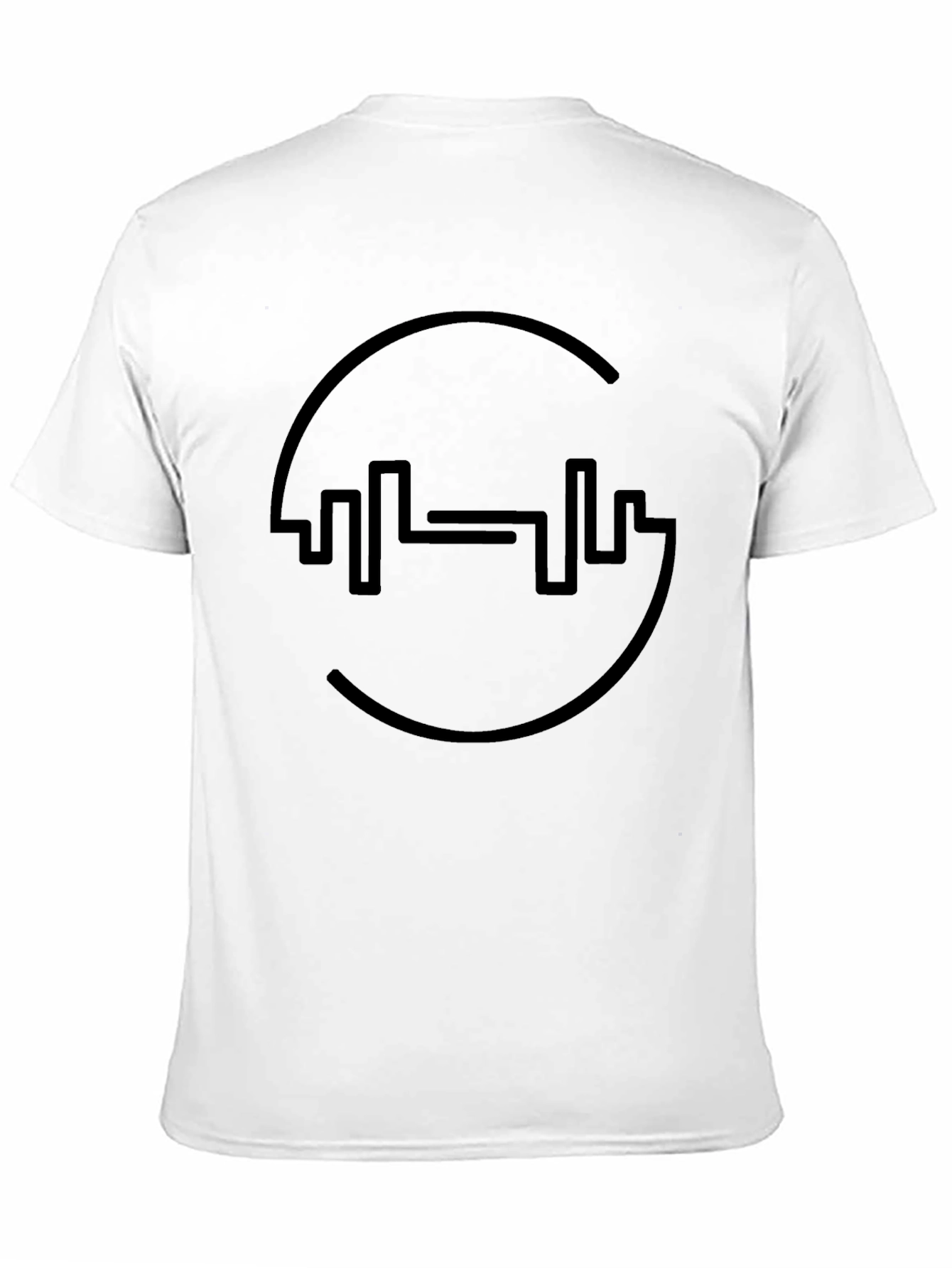 Fitness Black Tee - Gym Barbell Design